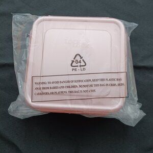 Lock & Lock storage containers w/ pink lids - Set of 3